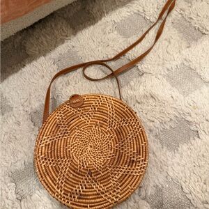 Hartwood house Elegant Woven Brown Crossbody Bag